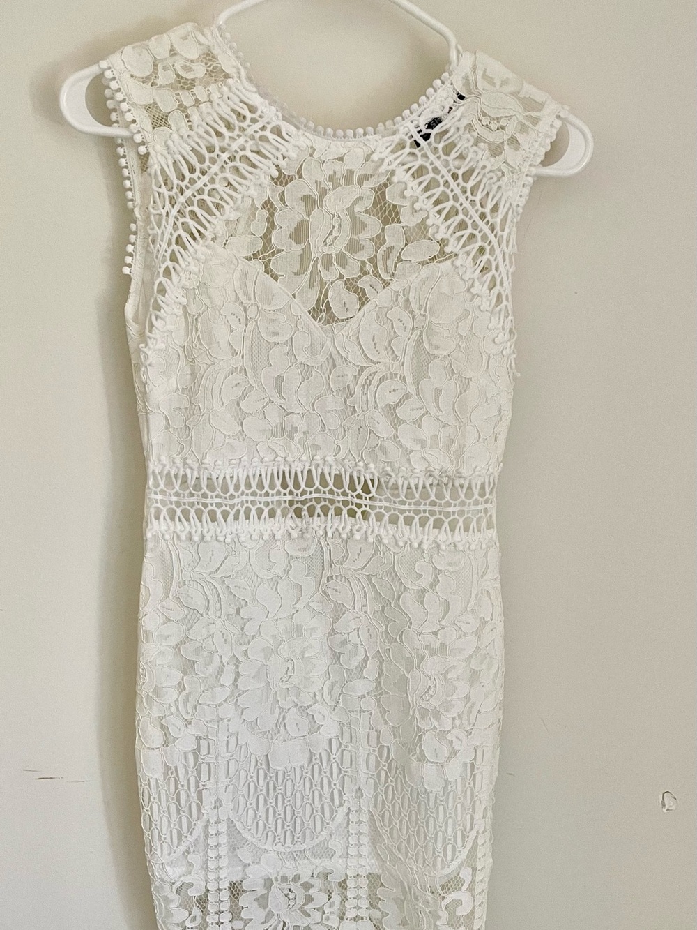SHEIN White Lace Midi Dress